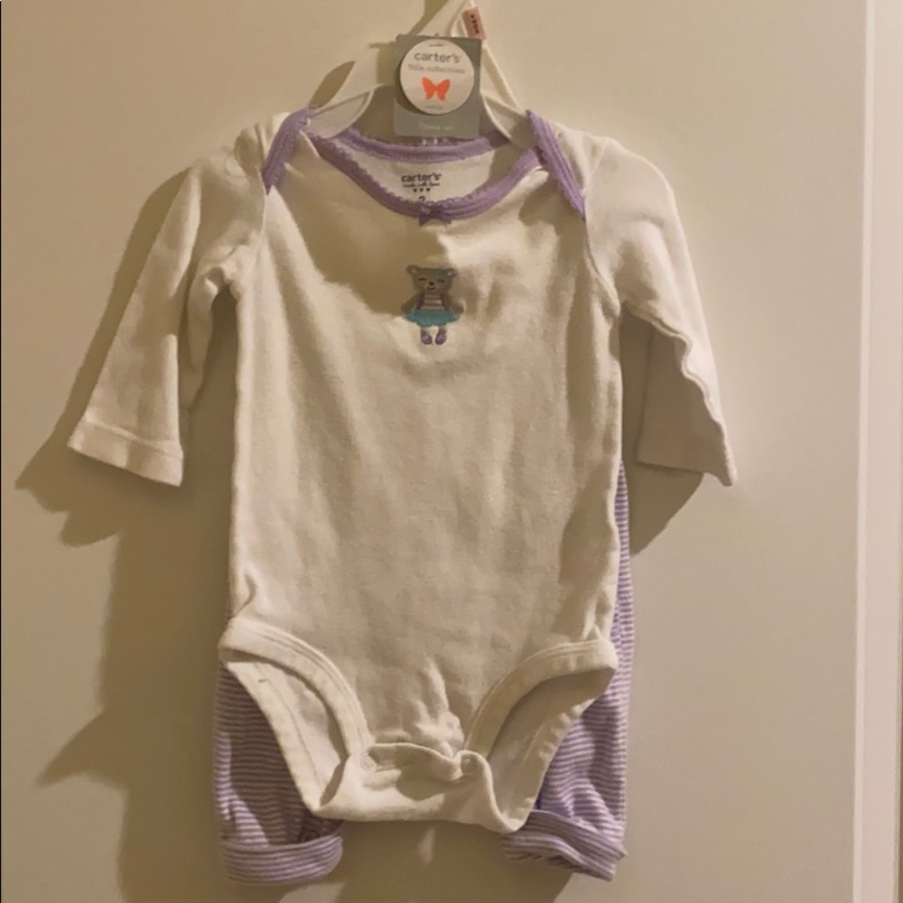 🌺2 for $12🌺 Carter’s 2 piece long sleeve onesie/pants set